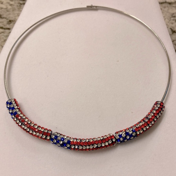 Americana Crystal Choker Necklace - Picture 2 of 6